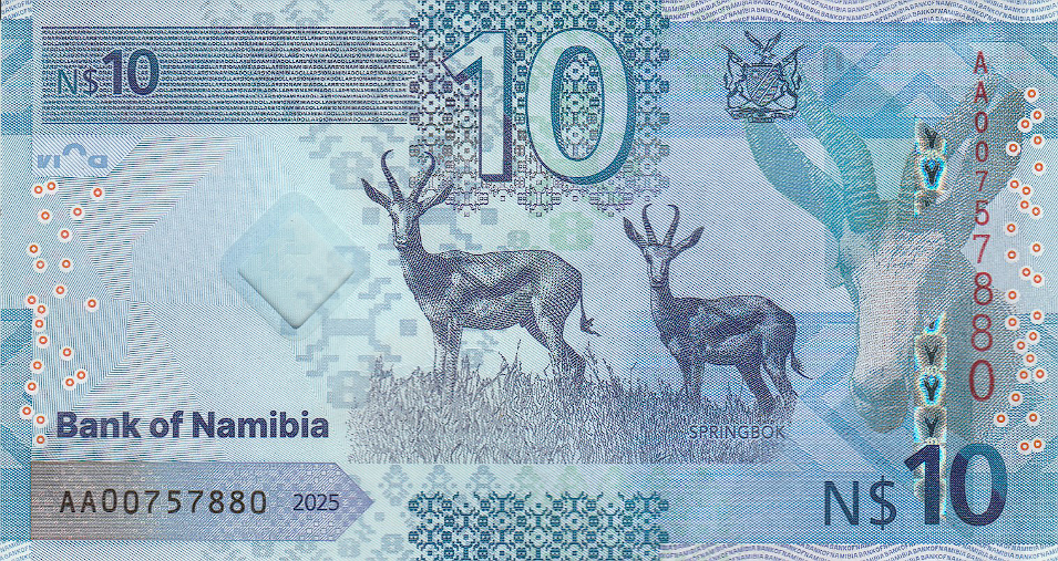 (518) ** PNew (PN20) Namibia - 10 Dollars (2025)